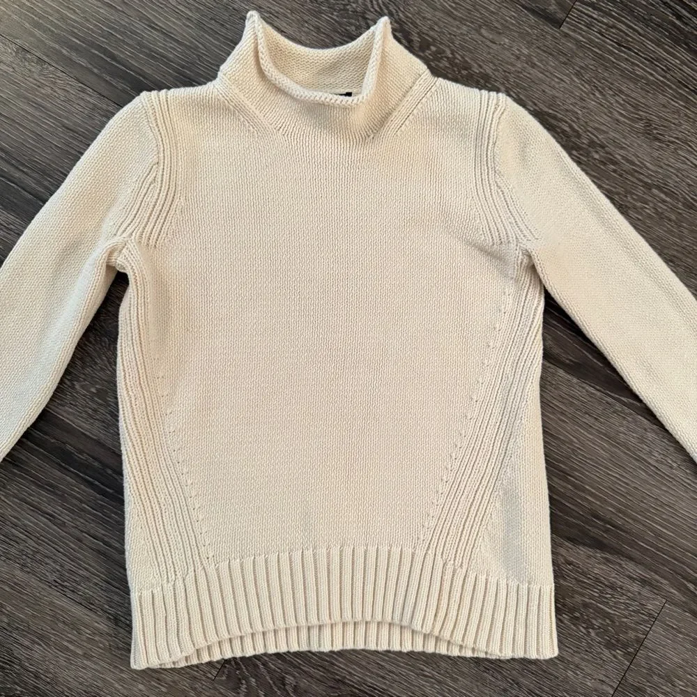 J. Crew Always Cream Roll Neck Sweater